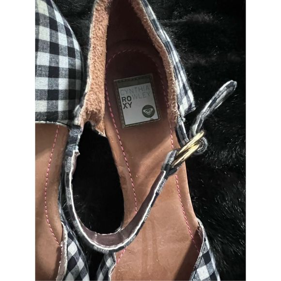 Cynthia Rowley x Roxy wedge gingham sandals 8.5 - Picture 2 of 6